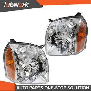 Labwork Headlights Assembly For Yukon XL 1500 2500 2007-2014 Chrome Housing Pair - Picture 1 of 15