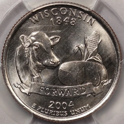 2004-P Wisconsin State Quarter PCGS MS-67 - Image 1 of 4
