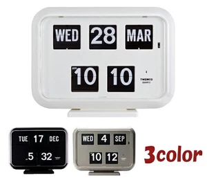 Twemco QD-35 Reloj Calendario Abatible Retro Pared Escritorio Tipo 3 Colores Nuevo Japón - Imagen 1 de 36