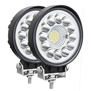4 Inch Round LED Offroad Lights, LED Tractor Work Lights 120W 10000lm 12V 24V - Picture 1 of 8