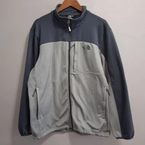 Chaqueta gris forrada de vellón con cremallera completa con carcasa suave de dos tonos para hombre The North Face XL - Imagen 1 de 6