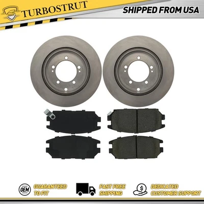 Kit de pastillas de freno y rotores originales centrados traseros para Dodge Stealth 1991-1993 Foto 1 de 4