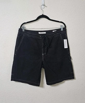 Pantalones Cortos Pacsun Para Hombre L Negro Cordón Sueltos Pana Carpintero con Bolsillos  Foto 1 de 4