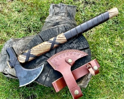 Handmade High Carbon Steel Axe Vintage style Camping Collectible Best Gift 48cm - Image 1 of 4