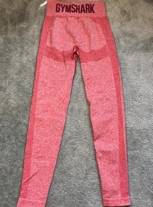 Gymshark Red Flex High Waisted Seamless Marl Leggings Women’s Size XS/S - Picture 1 of 6