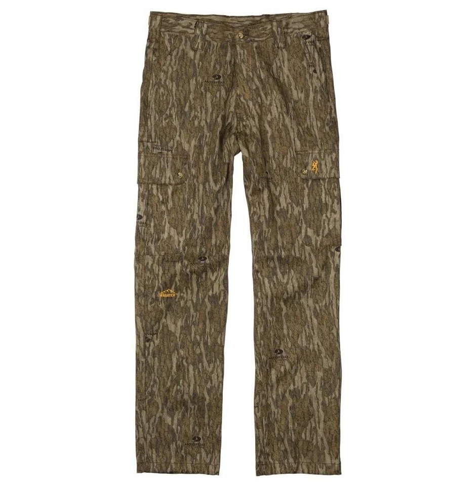 Calça Browning Wasatch Mossy Oak Bottomland S confortável para uso externo - Imagem 1 de 1