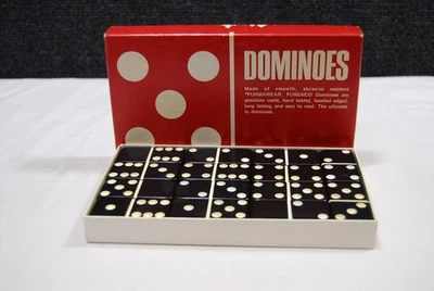 Vintage Purmawear Puremco No. 30 Dominoes Standard Black - Image 1 of 4