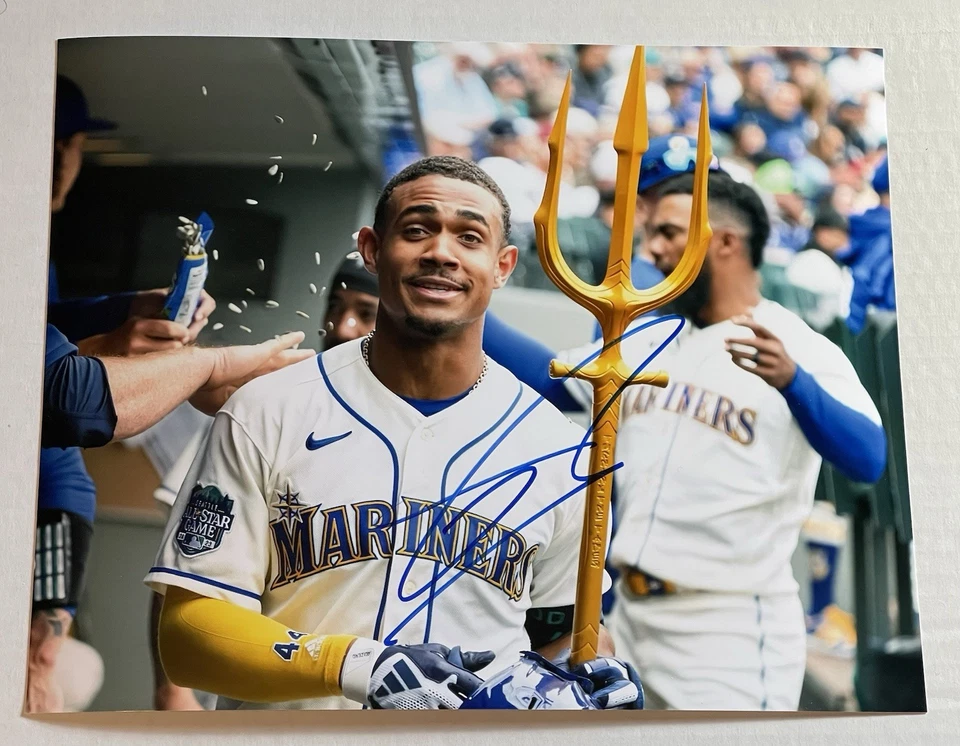 Julio Rodriguez JROD Seattle Mariners Signed 8x10 Photo - Image 1 of 1