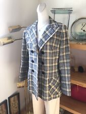 Vintage Frank Russell Original By Mansfield Plaid Wool Blend ?W Breast Jacket