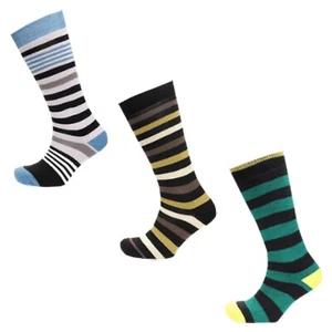 Mens Wellington Long Socks UK 6-11 Adults Welly Stripe Design Pattern Boot Liner - Picture 1 of 6