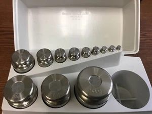 OHAUS 12 pieces Sto-A-Weigh Stainless Steel Metric Scale 1g to 500g - Picture 1 of 4