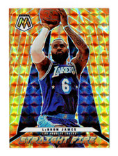 2021 LeBRON JAMES Panini Mosaic Straight Fire Prizm Parallel Insert Card #6