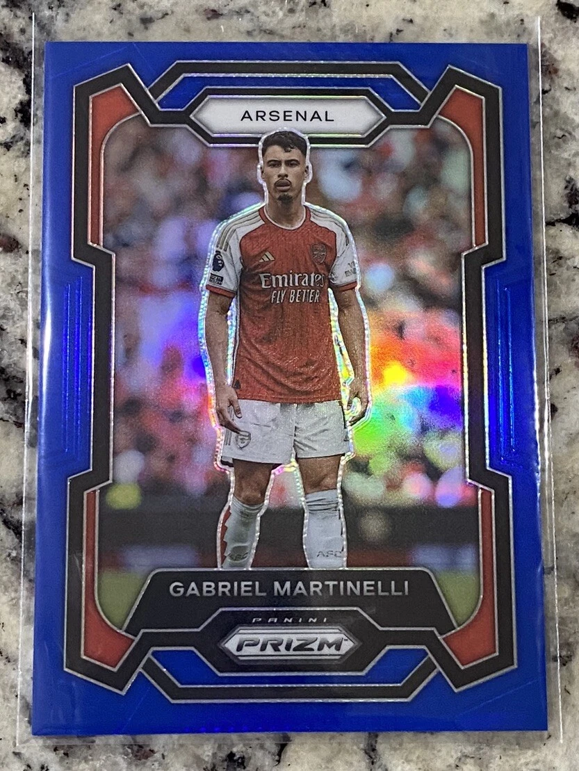 2023-24 Prizm Premier League Gabriel Martinelli Blue #’d /299 Arsenal