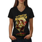 Wellcoda Fighting Bird Womens V-Neck T-shirt, Fashion Image Graphic Design Tee