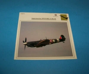 Spitfire F.Mk IX Großbritannien Militär Flugzeug Foto / Infokarte - Bild 1 von 2