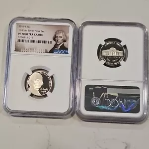 2019-S 5C JEFFERSON Nickel From Silver Proof Set NGC PF 70 Ultra Cameo! - Picture 1 of 6