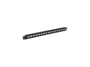 Tripp Lite 16-Port 1U Rack-Mount Unshielded Blank Keystone/Multimedia Patch Pane - Picture 1 of 4