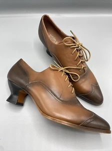 American Duchess Londoner Edwardian Oxfords (Tan) Size 12 - Picture 1 of 13