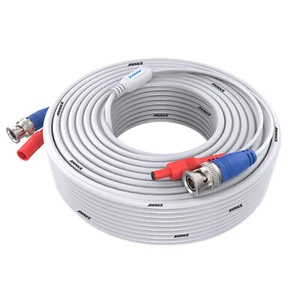 White 30m 100ft AHD DC Video Power Cable Connector CCTV Security Camera - Picture 1 of 8