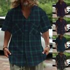 Modern and Cool Men's Loose Fit Plaid Button Down Shirt for Street Style