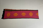 Tarnish Nordstrom Long 75x9" Pink Orange Lips Knit Rectangular Scarf