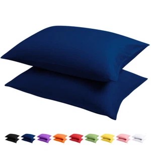 2 Pack King Size Microfiber Pillow Cases Wrinkle Stain Resistant Pillowcases - Picture 1 of 81