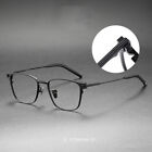 Rectangle Titanium Eyeglass Frames Women Men Ultralight Glasses Frame RX-able AT
