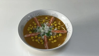 Hokkaido Miso Ramen comida falsa muestra de comida de plástico hecho a mano... - Imagen 1 de 2