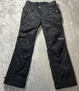 Betty Rides Womens Trinket Snow Pants Sz M Black Ski Snowboard Outdoors Floral - Picture 1 of 20