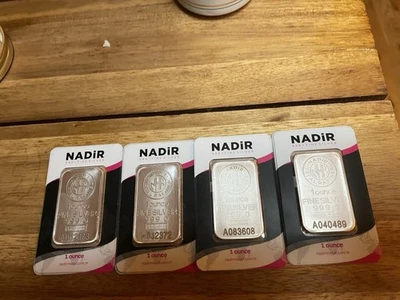 Onzas selladas de plata Nadir cantidad 4 Foto 1 de 2