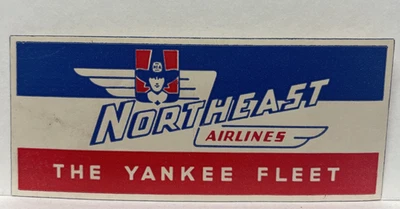 Etiqueta de calcomanía de equipaje Northeast Airlines "The Yankee Fleet" Foto 1 de 2