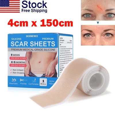 Scar Silicone Sheet Gel Patch Removal Skin Treatment Repair Wound Burn Natural - Image 1 of 4