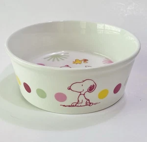 Peanuts Snoopy Hundenapf Tiernahrung Wassernapf Blumen & Tupfen 5" NEU - Bild 1 von 6