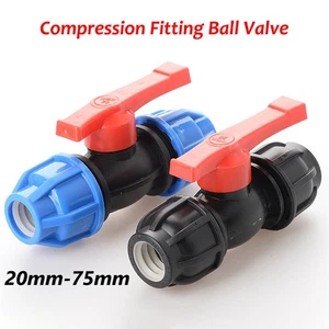 PP Fitting Kugelhahn Klemmverbinder PE Rohr Verschraubung Kupplung 20mm - 75mm - Picture 1 of 11