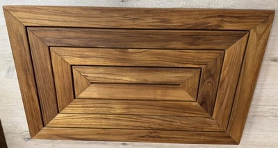 Alfombra de ducha/baño/exterior estilo nórdico antideslizante de madera de teca 31,4" x 19,6" Foto 1 de 4