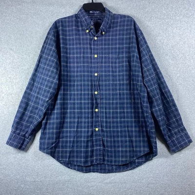 Camisa de vestir para hombre John Ashford azul marino L algodón cuello abotonado Foto 1 de 4