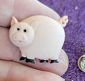 ^Pig in a Pen Farm Barn Tie Tack Lapel Pin - Fun Perfect Gift & Very Unique! - Picture 1 of 4