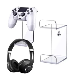 Game Controller Headset Headphone Holder Wall Mount Stand PS5 PS4 Xbox Switch - Picture 1 of 12