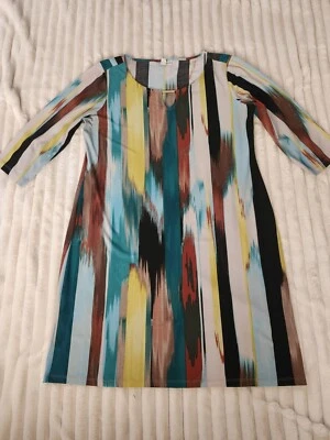 Dana Buchman Mujer Grande Elástico Arte Divertido Informal Romántico Boho Manga 3/4  Foto 1 de 4