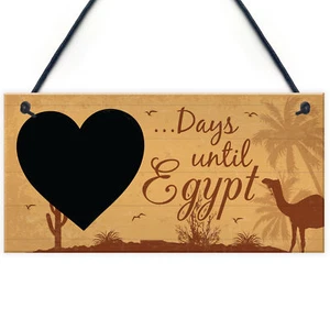 Chalkboard Holiday Countdown To EGYPT Novelty Holiday Travel Friendship Gifts - Picture 1 of 9