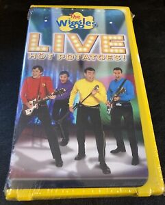 The Wiggles Live Hot Potatoes! (VHS, 2004) - VERY RARE Yellow Clamshell - SEALED