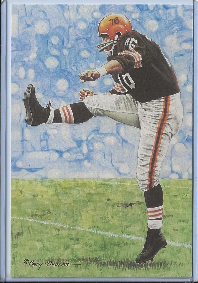 1991 Lou Groza Goal Line Art Postcard Unsigned - Series 3 Three - Image 1 of 1