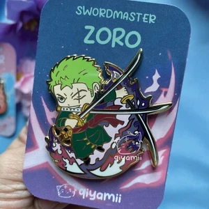OP Zoro 2" Gold Plated Anime Enamel Pin - Picture 1 of 2