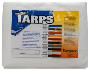 6 'x 8' Heavy Duty impermeable White Tarp- Shade Canopy Boat ATV Woodpile Cover - Imagen 1 de 3