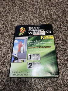Duck Max Strength Window Kit Heavy Duty Insulating Shrink Film 7ft x 10ft - Picture 1 of 5