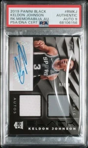 KELDON JOHNSON RC AUTO 2019-20 PANINI MAGLIA NERA PATCH ROOKIE #'d/99 🔥PSA 9 - Foto 1 di 2