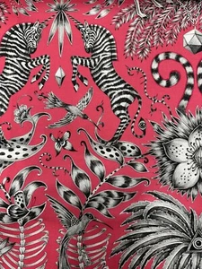 Clarke And Clarke Emma J Shipley Fabric Kruger Magenta 5mtrs - Picture 1 of 5