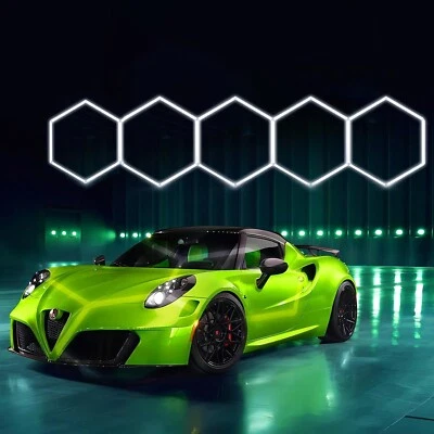 Luce LED esagonale per garage 6500K Luci LED per officina di dettaglio auto 144W - Immagine 1 di 4