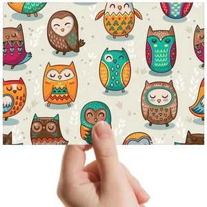 Cartoon Owls Bird Nursery Small Photograph 6"x4" Art Print Photo Mum Gift #13134 - Picture 1 of 3