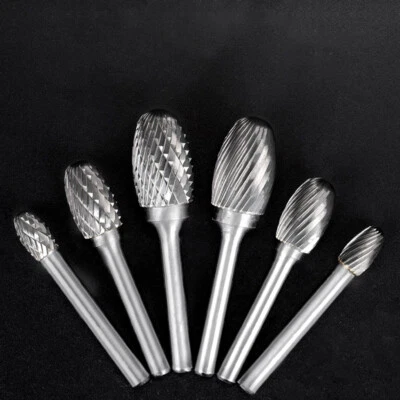 6mm - 16mm E-Type Single/Double Slot Tungsten Steel Rotary File Milling Cutter - Image 1 of 4